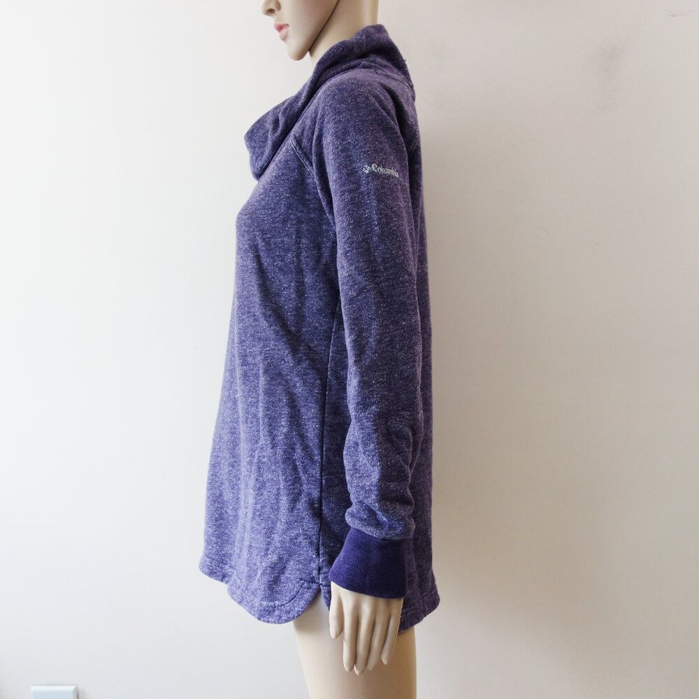 Columbia Women's Purple Heathered Cowl Neck Pullover Sweatshirt Size (M) - Picture 4 of 11